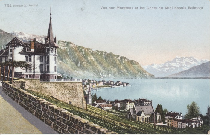 Vue sur Montreux et les Dents du Midi depuis Belmont