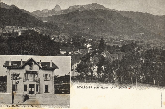 St-Légier sur vevey (vue générale) - Le Buffet de la Gare