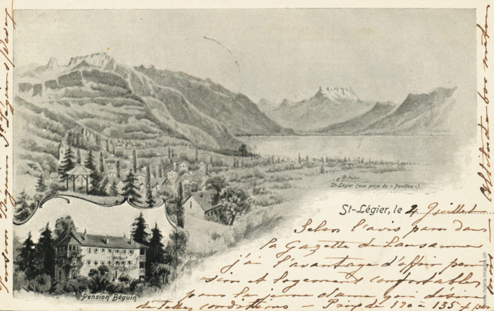 St-Légier, vue prise du pavillon - Pension Béguin