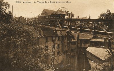 Le viaduc de la ligne Montreux-Glion